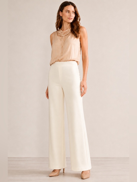 NIC+ZOE Pants - NWT NIC+ZOE Cream Dress Pants Size 12 Side Zip Career Trouser $138